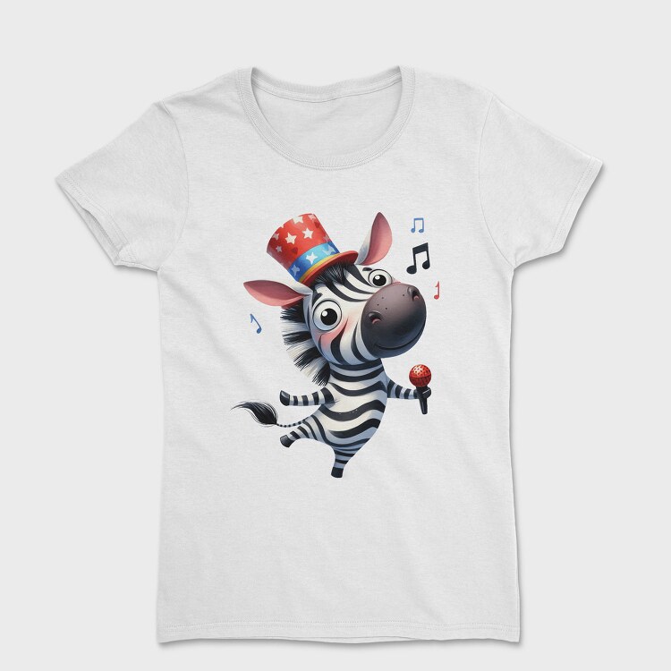 Zebra Singing Mic, Tricou Femei