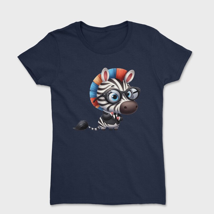 Zebra Glasses Suit, Tricou Femei