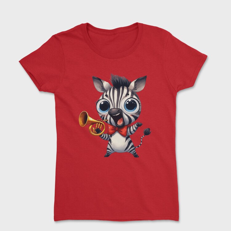 Zebra Trumpet Smile, Tricou Femei