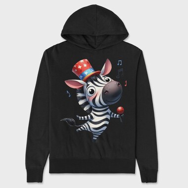Zebra Singing Mic, Hanorac Oversize Barbati (Unisex)