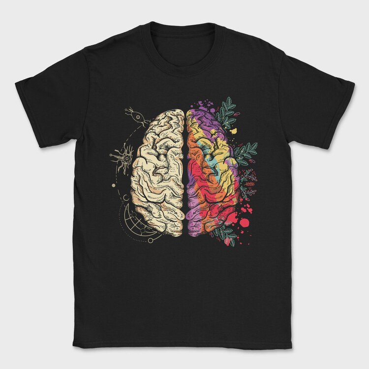 Creative And Logical Human Brain Half, Tricou Barbati (Unisex)