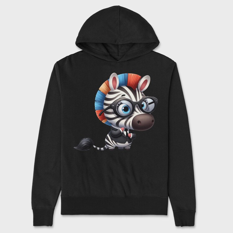Zebra Glasses Suit, Hanorac Oversize Barbati (Unisex)