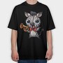 Zebra Trumpet Smile, Tricou Oversize Barbati (Unisex)