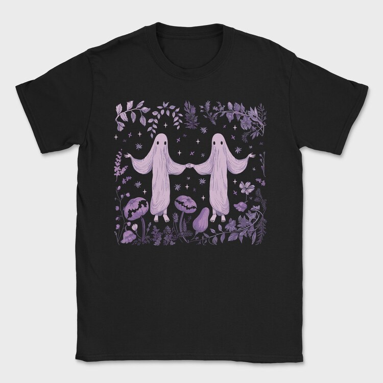 Creepy Ghosts In Nature Forest, Tricou Barbati (Unisex)