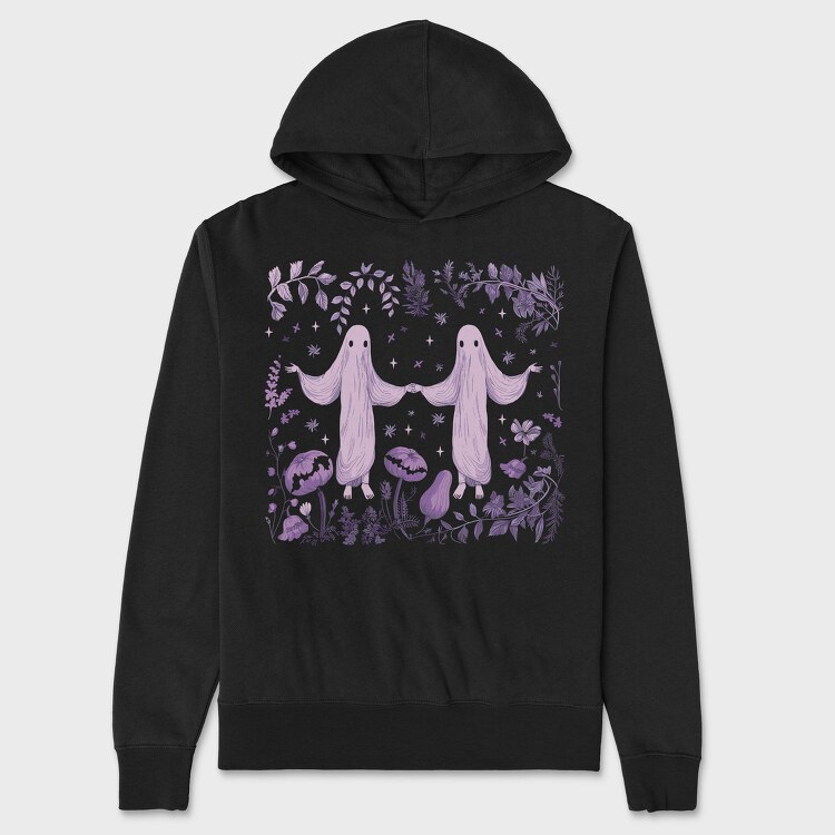 Creepy Ghosts In Nature Forest, Hanorac Oversize Barbati (Unisex)