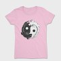 Yin Yang Axolotl Animals Monochrome, Tricou Femei