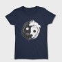 Yin Yang Axolotl Animals Monochrome, Tricou Femei