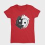 Yin Yang Axolotl Animals Monochrome, Tricou Femei