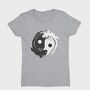 Yin Yang Axolotl Animals Monochrome, Tricou Femei