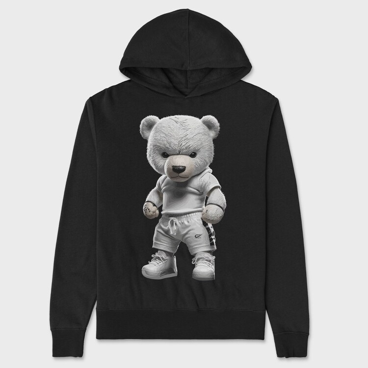 Athlete Teddy Bear, Hanorac Oversize Barbati (Unisex)