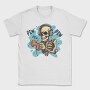 Creepy Skeleton Playing Videogames, Tricou Barbati (Unisex)