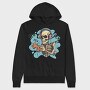 Creepy Skeleton Playing Videogames, Hanorac Oversize Barbati (Unisex)