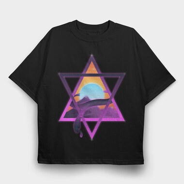 Psychedelics Star 003, Tricou Oversize Barbati (Unisex)