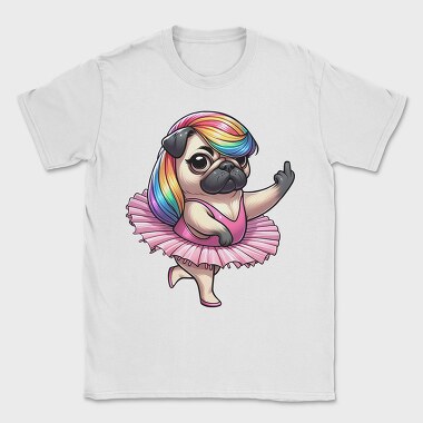 Pug Ballerina Ballet, Tricou Barbati (Unisex)