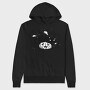 Pumpkin Cat Halloween Illustration 2, Hanorac Oversize Barbati (Unisex)