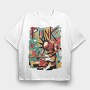 Punk Musician Abstract Music, Tricou Oversize Barbati (Unisex)