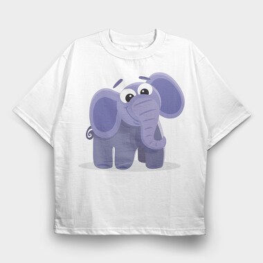 Purple Elephant Stroll, Tricou Oversize Barbati (Unisex)