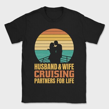 Couple In Love Sailing Retro Cruising Quote, Tricou Barbati (Unisex)