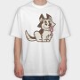 Cartoon Dog, Tricou Oversize Barbati (Unisex)