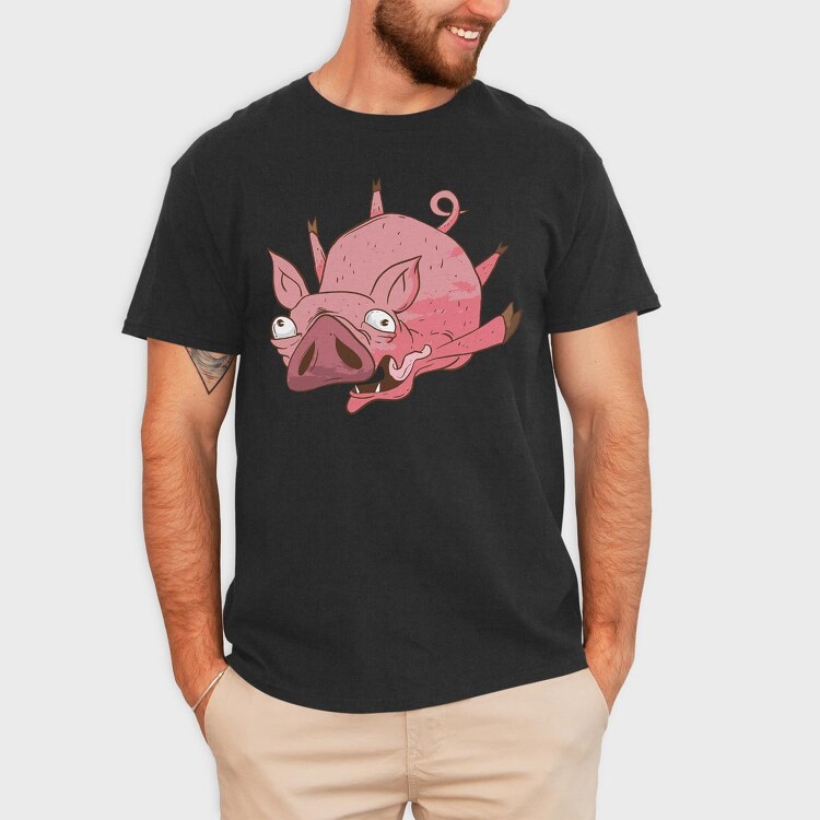 Flying Pig, Tricou Barbati (Unisex)