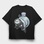 Cat Astronaut Bodega, Tricou Oversize Barbati (Unisex)