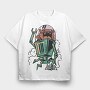 Cat and Mouse, Tricou Oversize Barbati (Unisex)