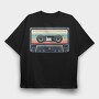 Cassete Vintage, Tricou Oversize Barbati (Unisex)