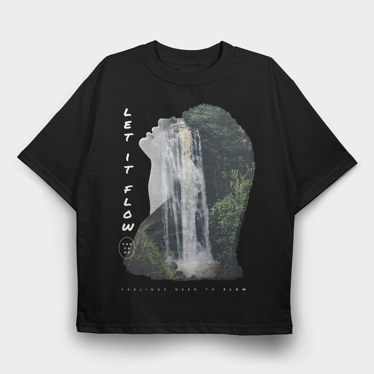 Cascade Woman, Tricou Oversize Barbati (Unisex)