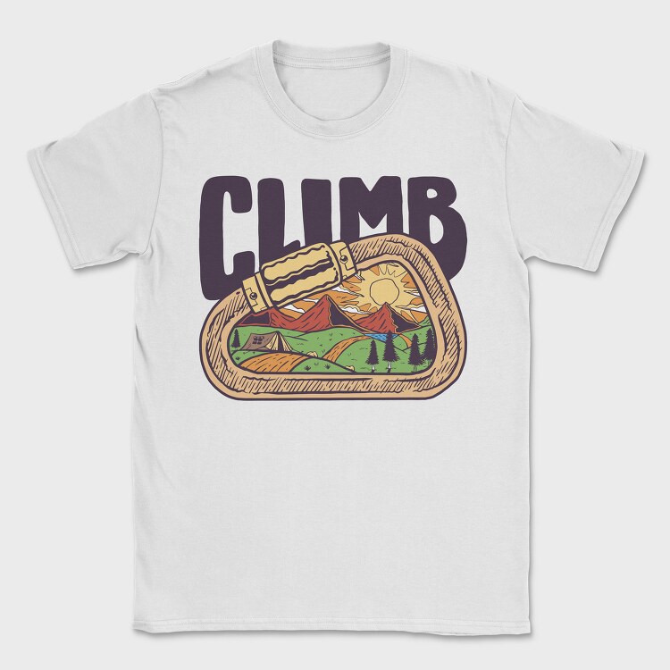 Carabiner Climb Landscape, Tricou Barbati (Unisex)