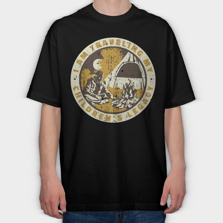 Camping Legacy, Tricou Oversize Barbati (Unisex)