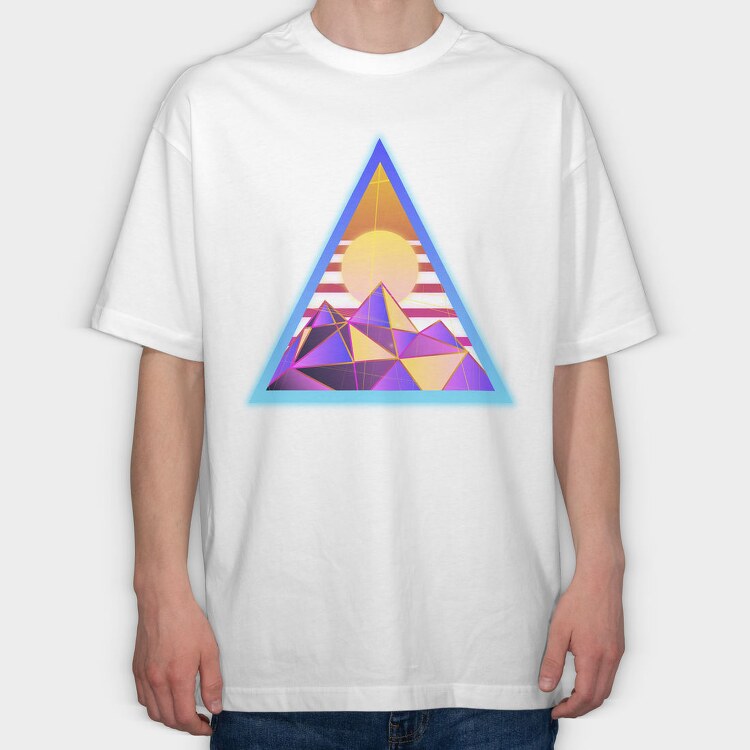 Psychedelics Triangle 004, Tricou Oversize Barbati (Unisex)