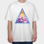 Psychedelics Triangle 004, Tricou Oversize Barbati (Unisex)