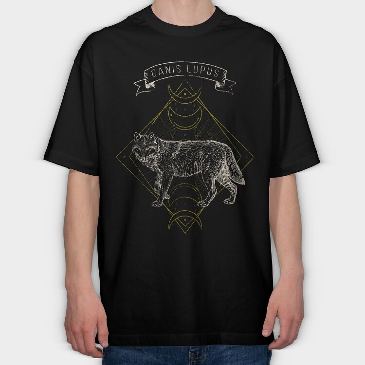 Canis Lupus, Tricou Oversize Barbati (Unisex)
