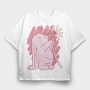 Rabbit And Dandelion, Tricou Oversize Barbati (Unisex)