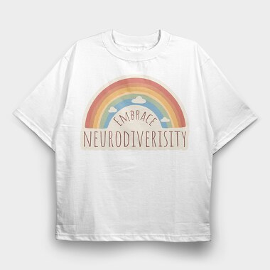 Rainbow Neurodiversity, Tricou Oversize Barbati (Unisex)