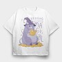 Rat Reading Magical Book, Tricou Oversize Barbati (Unisex)
