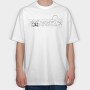 Camping Monochrome, Tricou Oversize Barbati (Unisex)