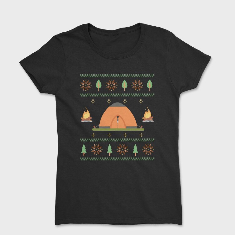 Camping Ugly Sweater, Tricou Femei