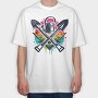 Rainbow Gardening Tools Graffiti, Tricou Oversize Barbati (Unisex)