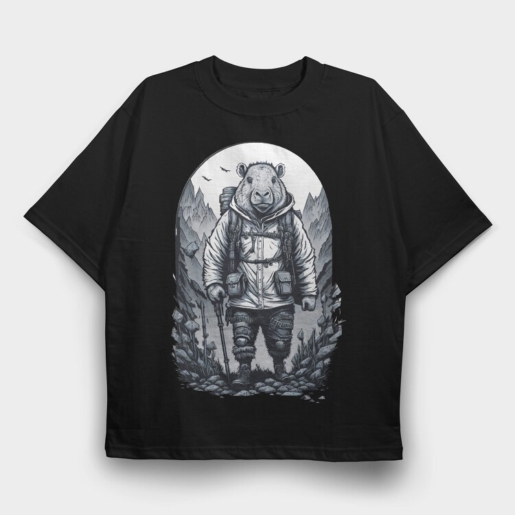 Capibara Nature, Tricou Oversize Barbati (Unisex)