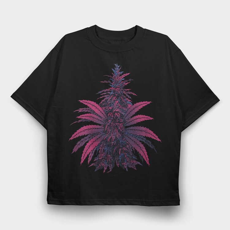 Cannabis Plant, Tricou Oversize Barbati (Unisex)