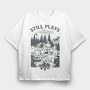 Camping With Friends, Tricou Oversize Barbati (Unisex)