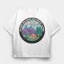 Camping Quote Alcohol, Tricou Oversize Barbati (Unisex)