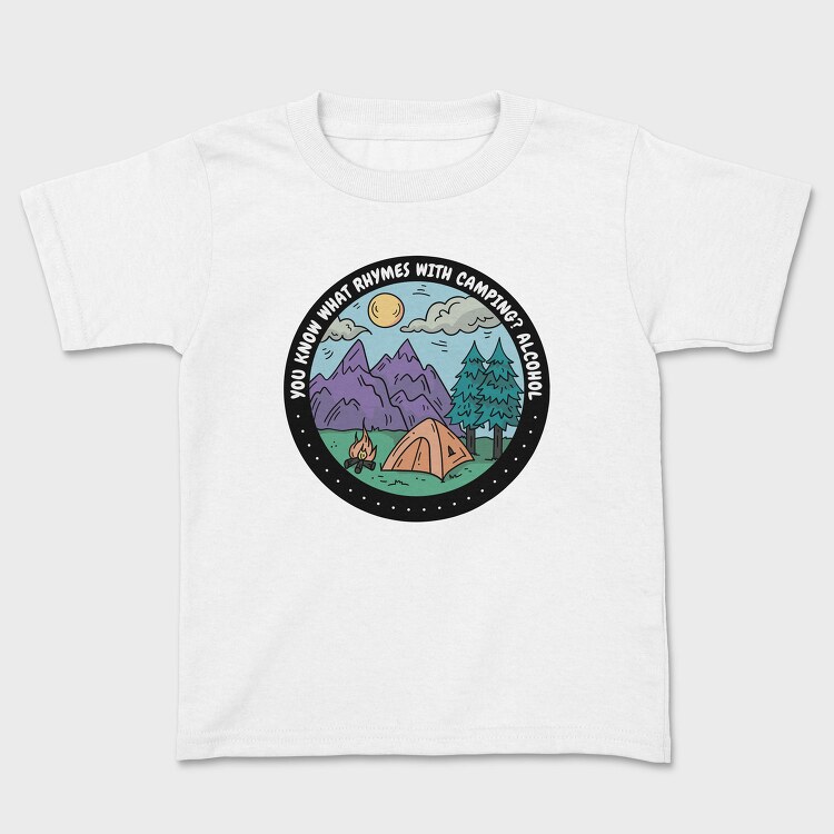 Camping Quote Alcohol, Tricou Copii