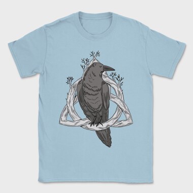 Raven On Nordic Symbol, Tricou Barbati (Unisex)
