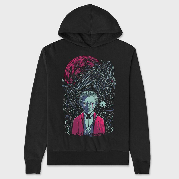 Raven Wizard Magic, Hanorac Oversize Barbati (Unisex)