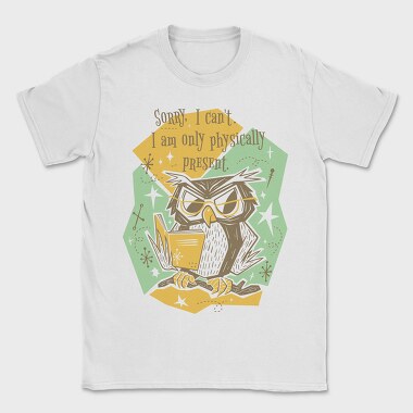 Reading Owl Retro, Tricou Barbati (Unisex)
