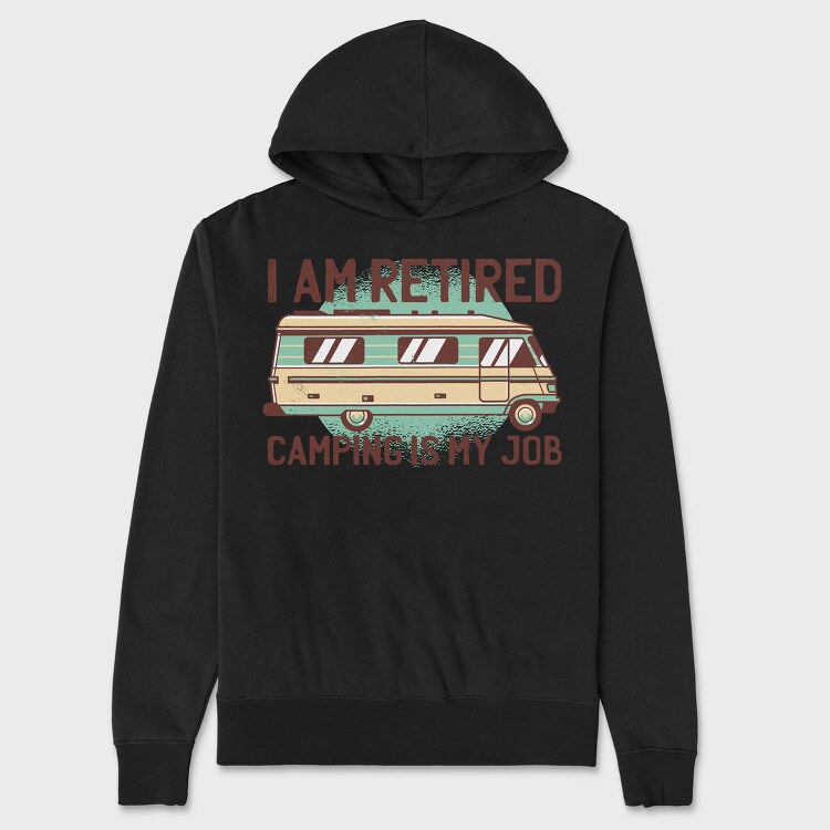 Camping Is My Job, Hanorac Oversize Barbati (Unisex)