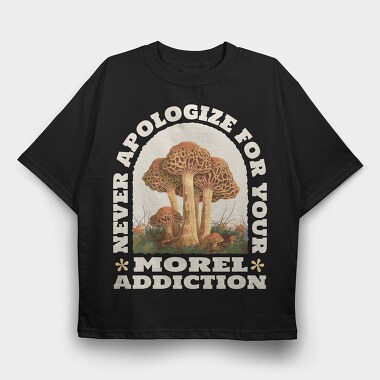 Realistic Morel Mushrooms, Tricou Oversize Barbati (Unisex)