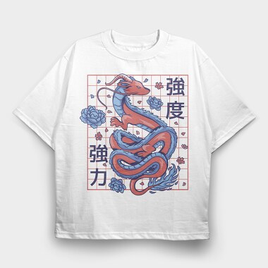 Red Dragon Asian Tote, Tricou Oversize Barbati (Unisex)